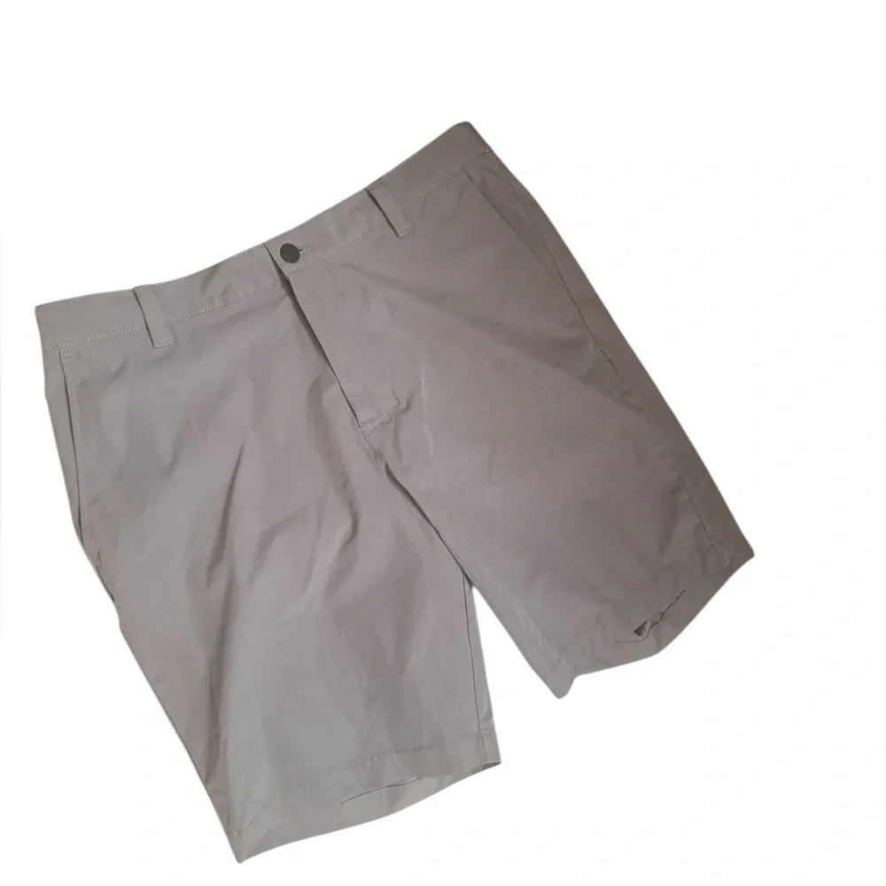 BANANA REPUBLIC Men's Gray Flat Front Golf Shorts Size 36 Pockets Outdoors